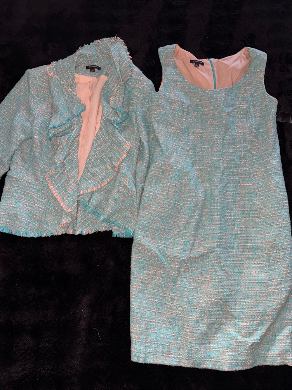 Jones New York Mint Green Tweed Dress and Jacket Set